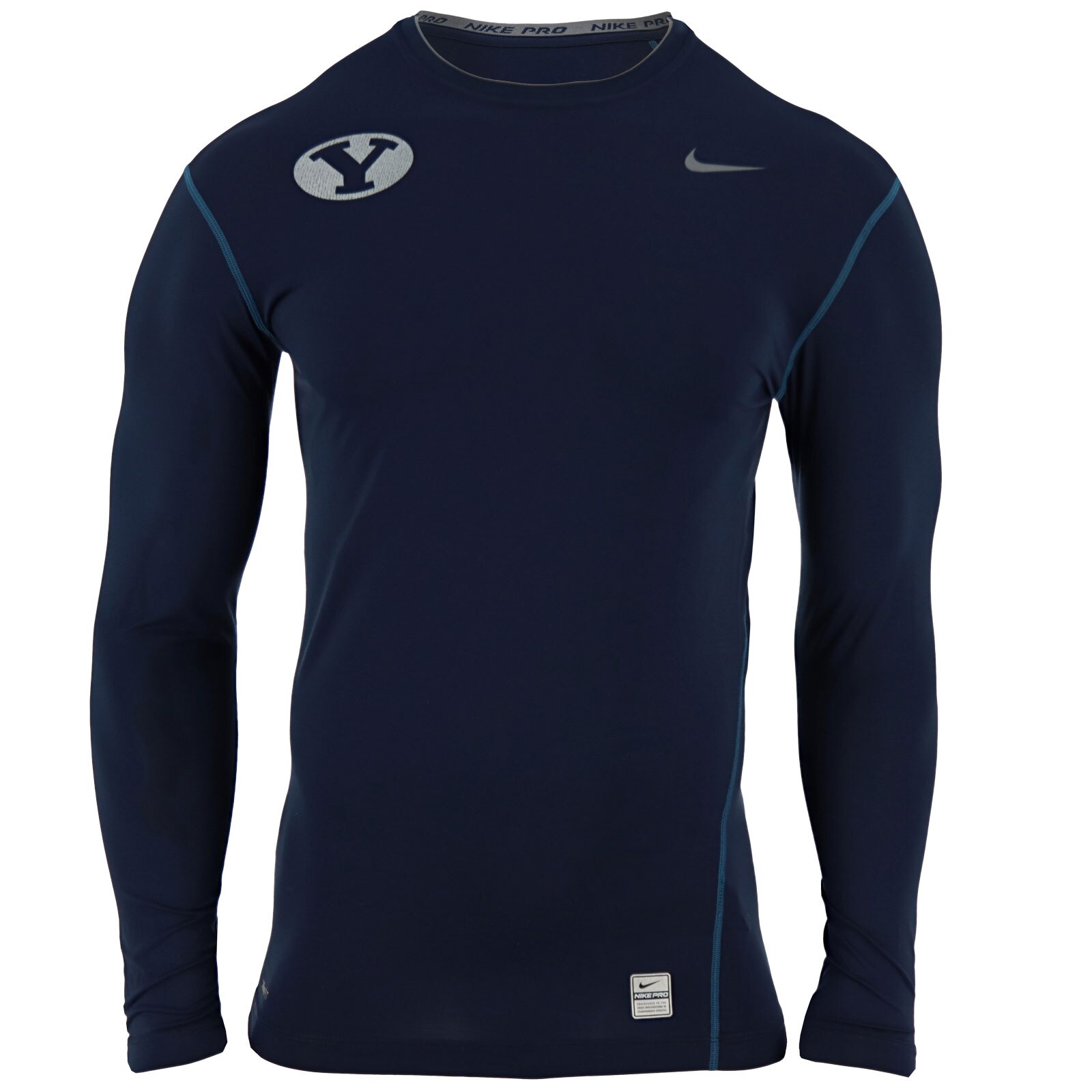 blue nike dri fit long sleeve shirt